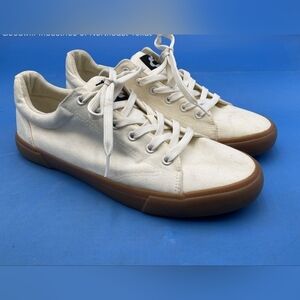 Charly Men's Cream Canvas Lace Up Shoes